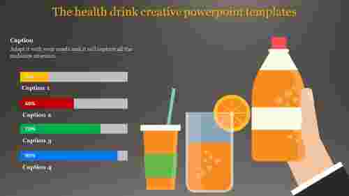 creative powerpoint templates-The health drink creative powerpoint templates